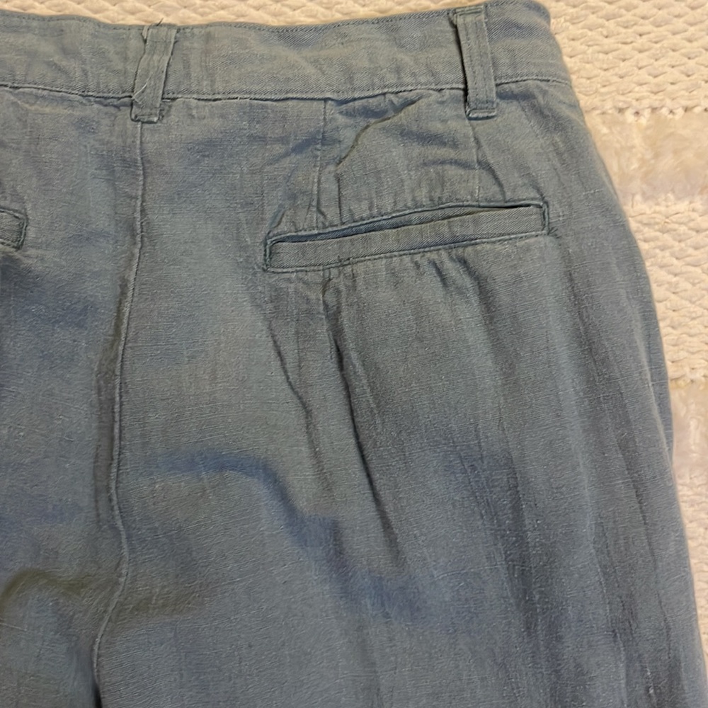 Calvin Klein linen pants green 10 Petite - Picture 12 of 16
